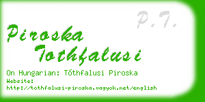 piroska tothfalusi business card
